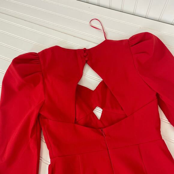 NWOT Flying Tomato Women’s Red Sweetheart Neck Cut Out Mini Dress Size M - Picture 4 of 7